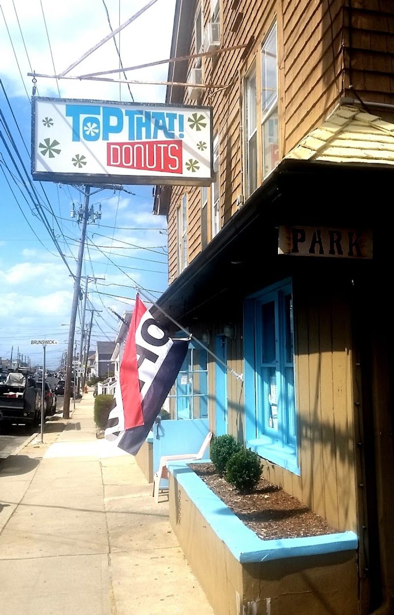 A Bright Blue Stop on Ocean Avenue