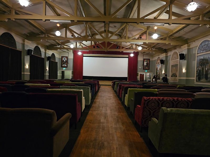 A Movie Theater Inside a School Gymnasium A Movie Theater Inside a School Gymnasium
