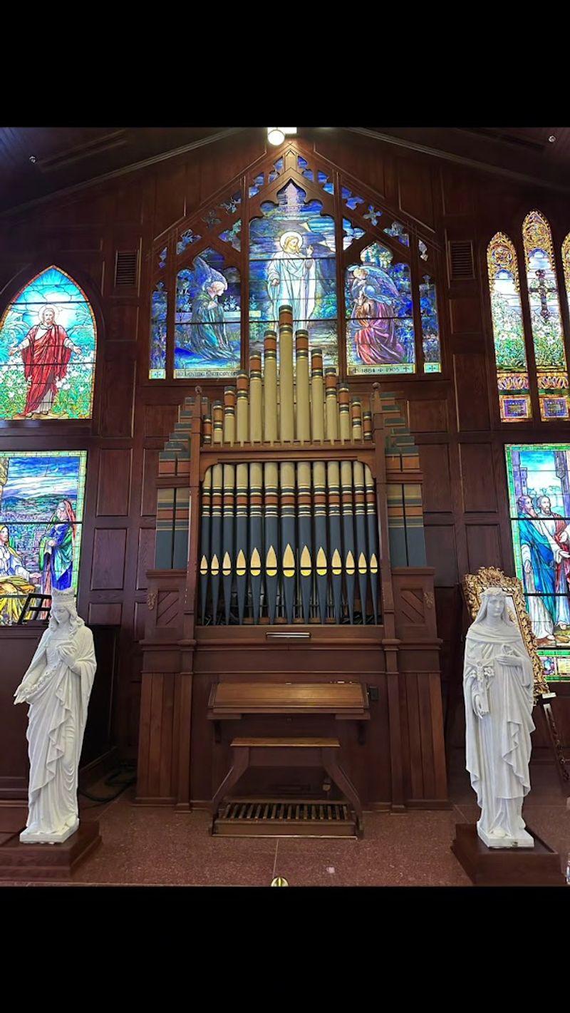 A Pipe Organ in a Stained Glass Hall