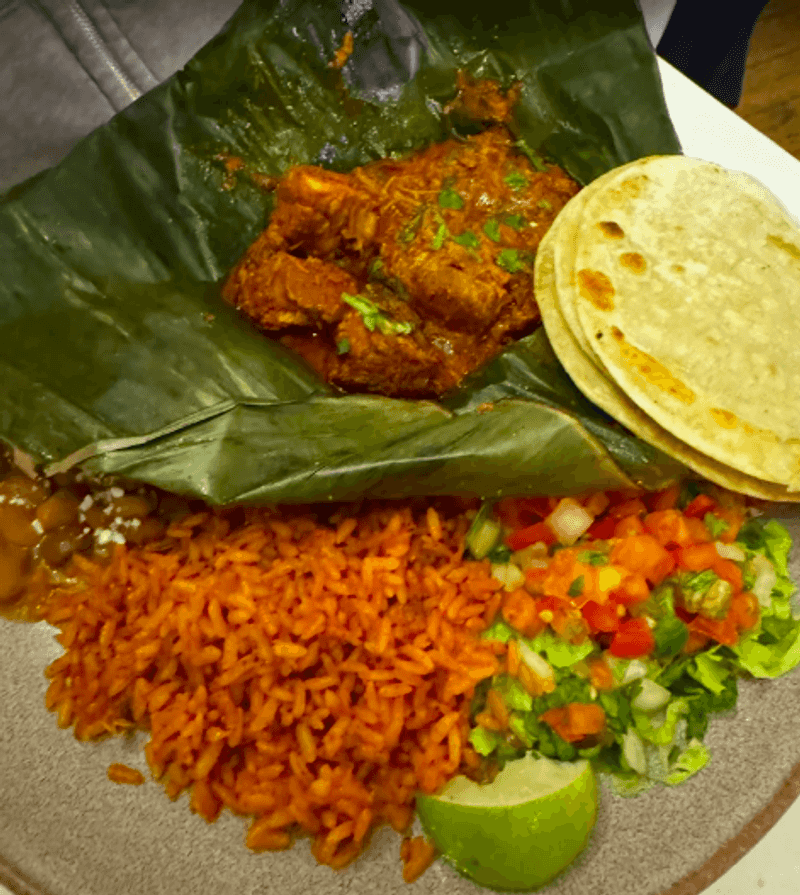 Cochinita Pibil Served In A Banana Leaf