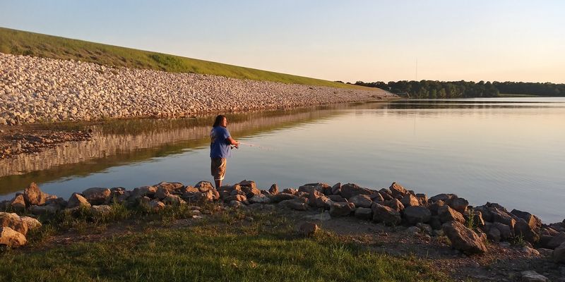Fishing the Quiet Waters of Polecat Creek's Impoundment