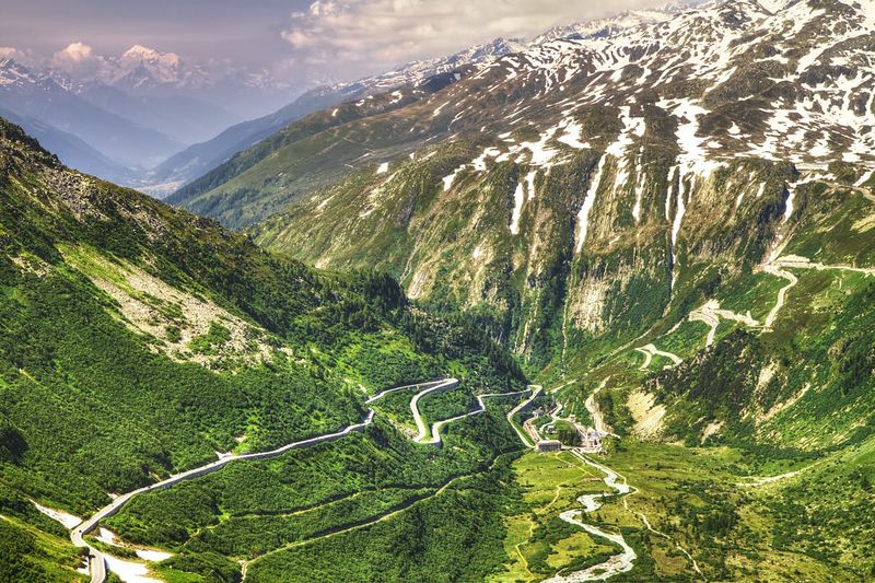Furka Pass, Valais and Uri, Switzerland Furka Pass, Valais and Uri, Switzerland
