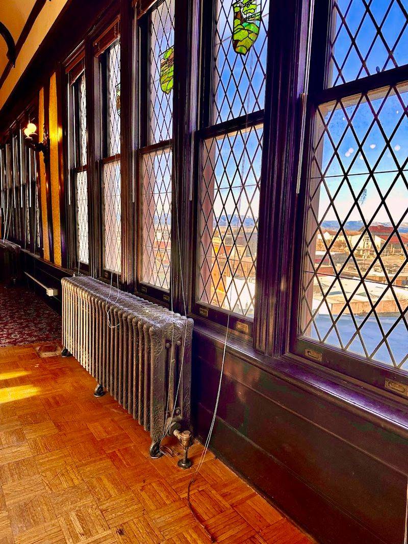 Leaded Windows, Heraldry, and Hidden Details Upstairs Leaded Windows, Heraldry, and Hidden Details Upstairs