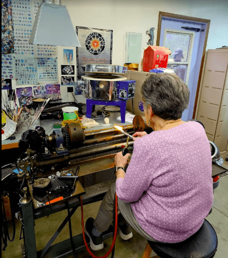 Nancy's Glass Art and the Shop Inside