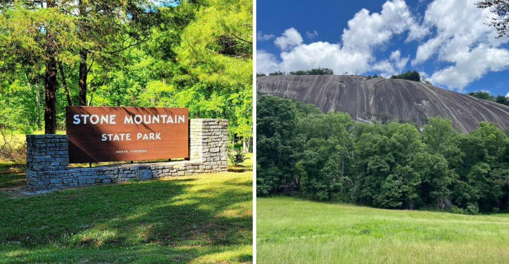 North Carolina Natural Wonder Combines a Massive Granite Mountain With a 200-Foot Waterfall