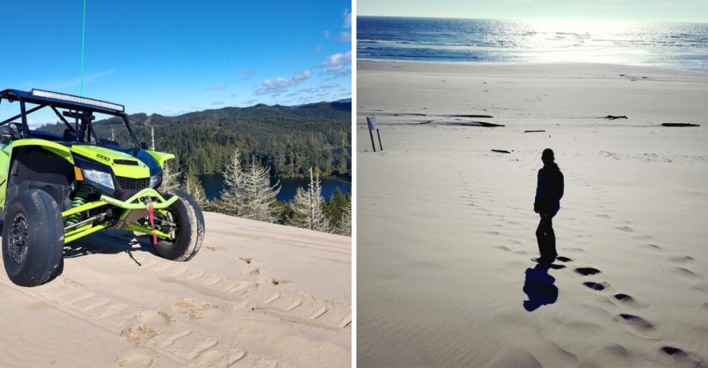 Oregon Dunes Go Straight Into The Ocean Here And You Can Rent A Sand Rail For $60