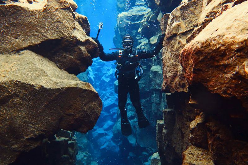 Snorkel Between Two Continents at Silfra Fissure in Iceland