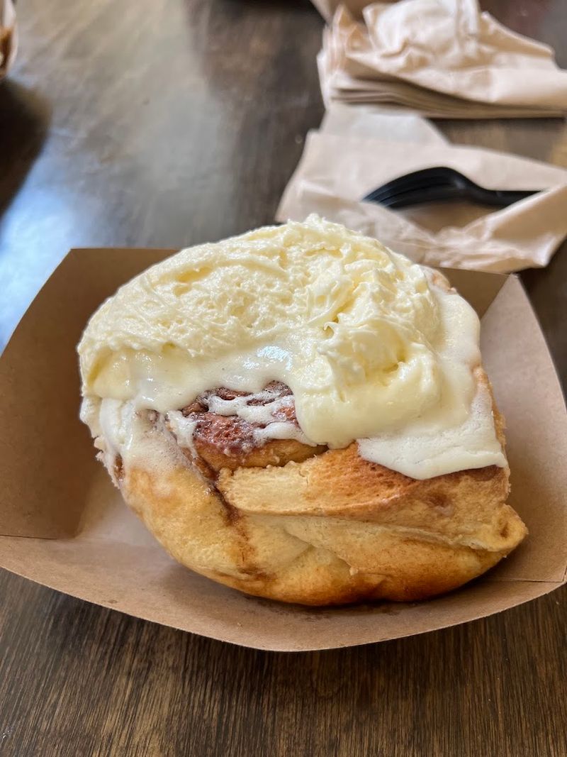 The Original Cinnamon Bun Up Close The Original Cinnamon Bun Up Close