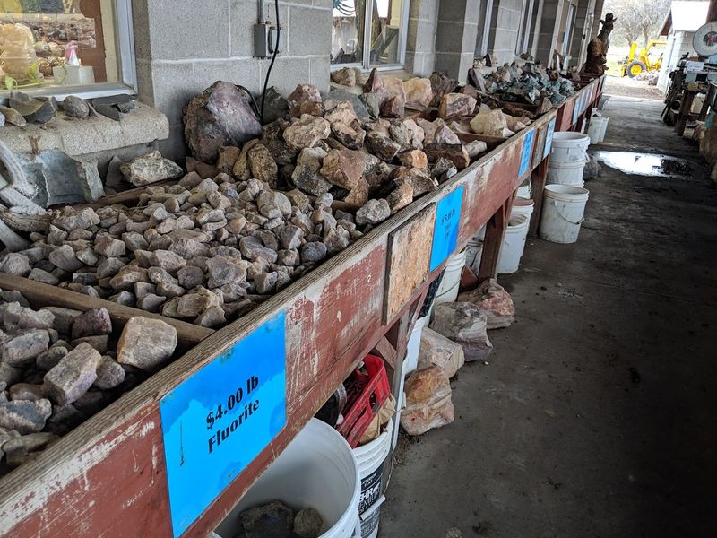 The Outdoor Rock Yard: Rows of Raw Stone