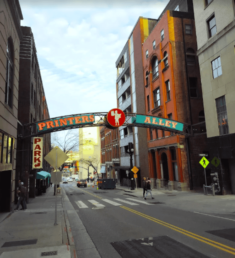 The Printers Alley Address and Its History