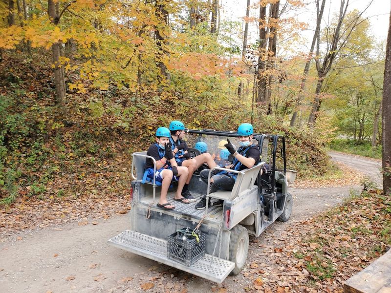 The Shuttle Ride Between Zip Lines