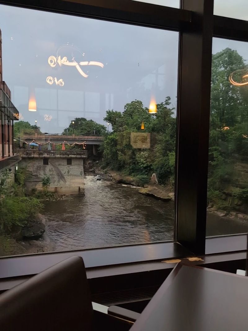 The Sound of the River Inside the Restaurant
