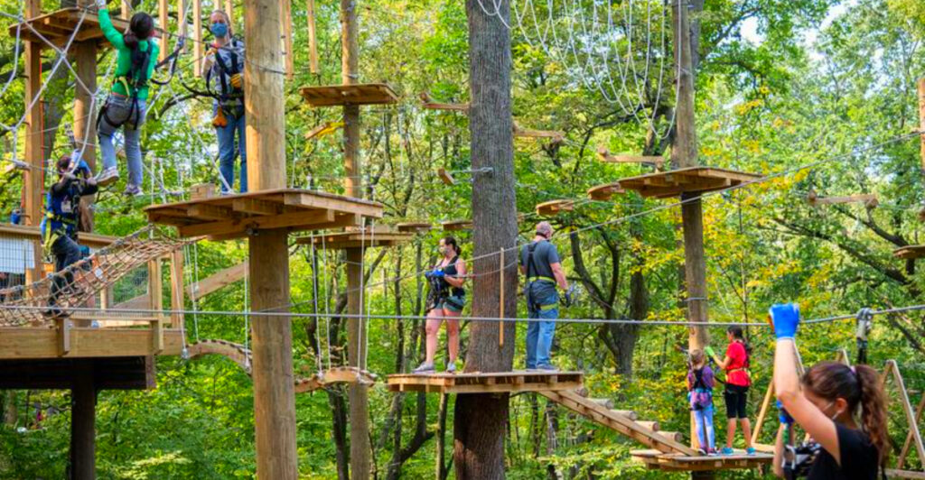 This 2,100-Acre Nebraska Nature Preserve Has Forest Trails, River Views, and a Treetop Adventure Course
