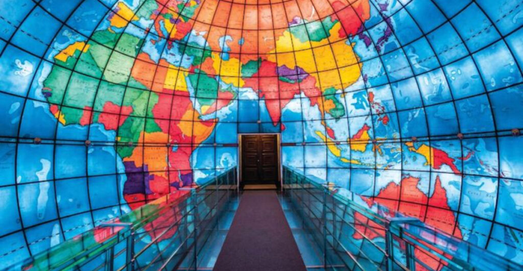 This Boston Attraction Lets You Walk Inside A Giant Stained-Glass Globe From 1935