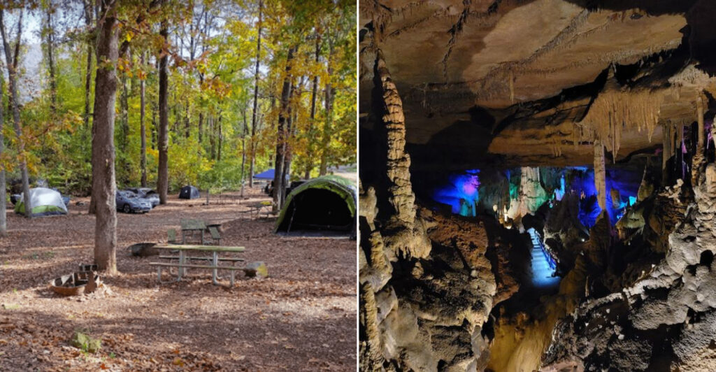 This Chattanooga Campground Has A 5.5-Mile Cave System Beneath The Mountain
