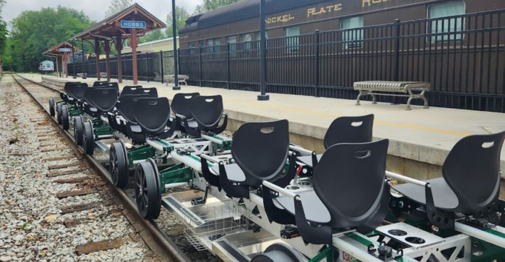 This Family-Friendly Indiana Rail-Bike Ride Takes You Across A Scenic 2-Mile Railway