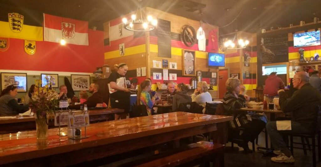 This Michigan Brewery Serves Giant Pretzels, Sausage Platters, and Has a Free Disc Golf Course Out Back