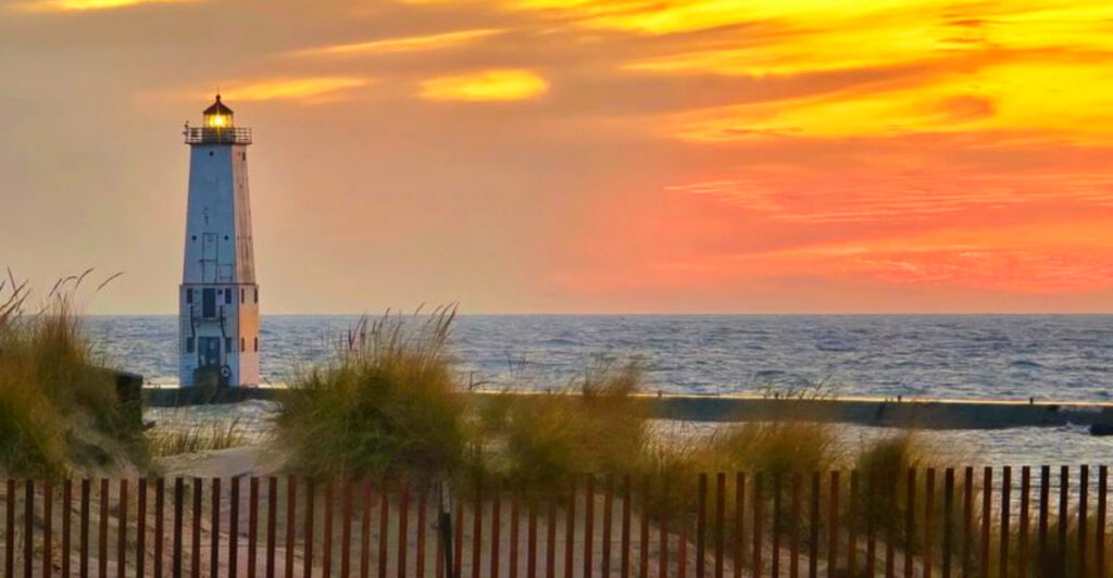 This Michigan Harbor Town Is One of the Best Sunset Spots on Lake Michigan