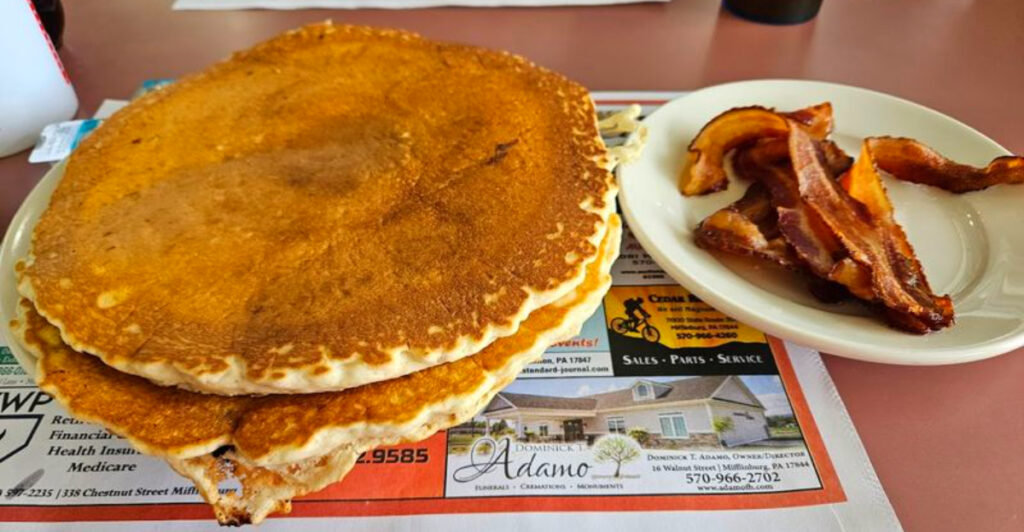 This Old-School Pennsylvania Diner Serves Pancakes So Big Most People Can’t Finish Them