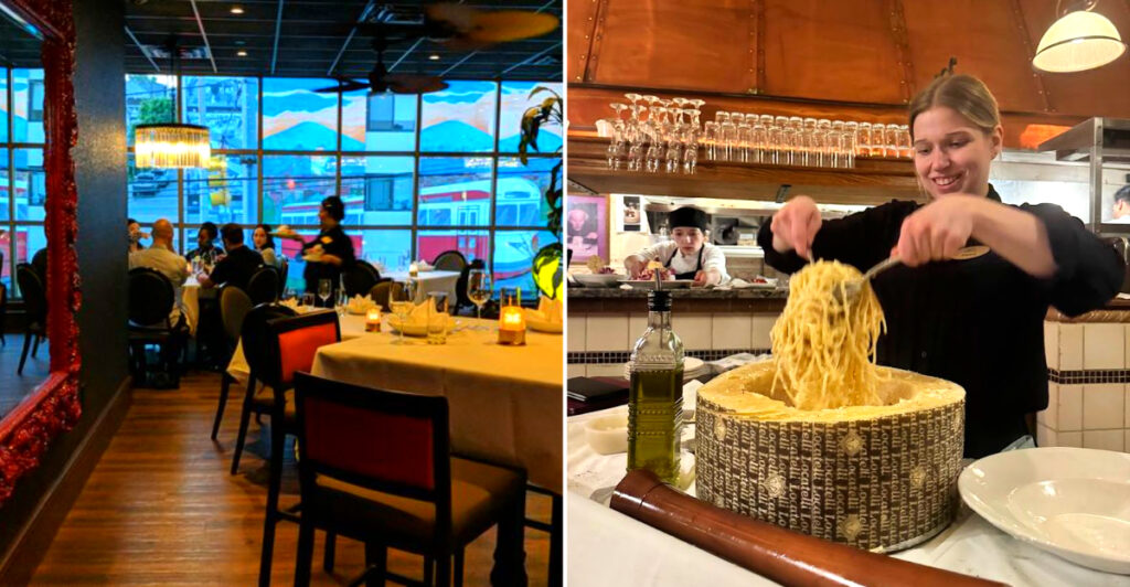 This Pittsburgh Italian Restaurant Serves Pasta in a Giant Cheese Wheel – and That’s Just the Beginning