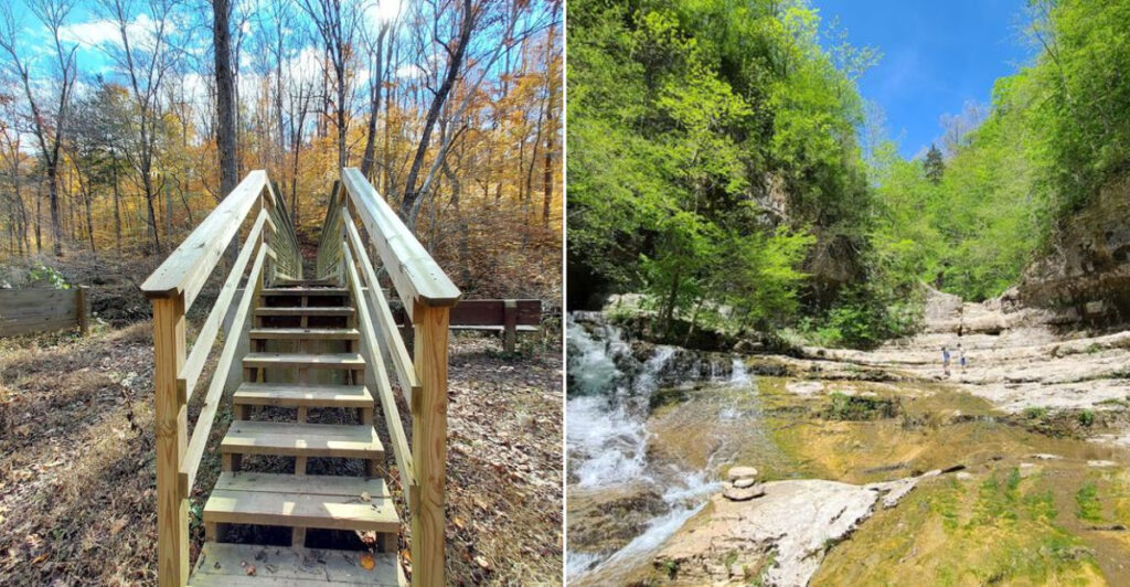 This Tennessee Hike Descends Into A Bowl-Shaped Amphitheater Carved By Turkey Creek