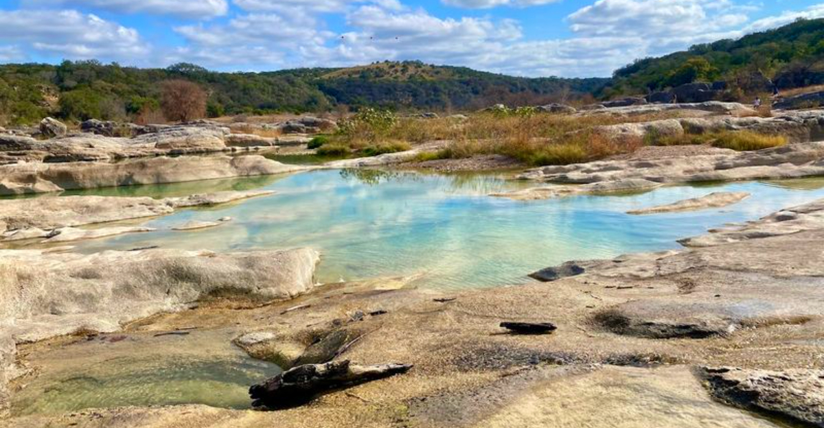 This Texas State Park Is Famous for Its Wide Limestone Waterfalls and Swimming Holes