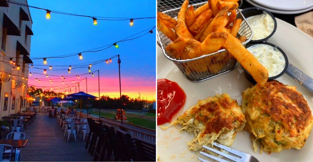 This Waterfront Delaware Tavern Serves Massive Crab Cakes, Cream of Crab Soup, and Sunset Views Worth the Drive