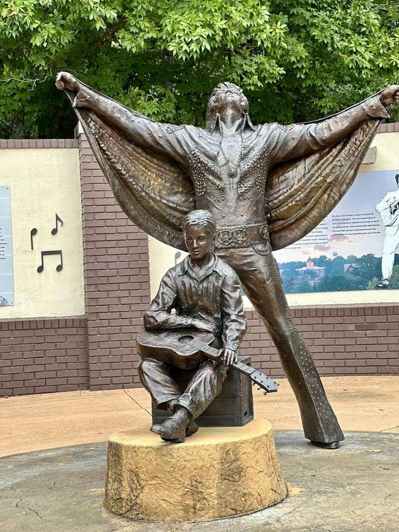 Three Bronze Statues Marking Key Moments in His Life