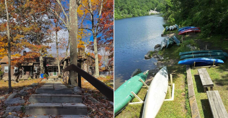 Tucked Near The Pennsylvania Border, This New Jersey Campground Has A Lodge Made For Cozy Getaways