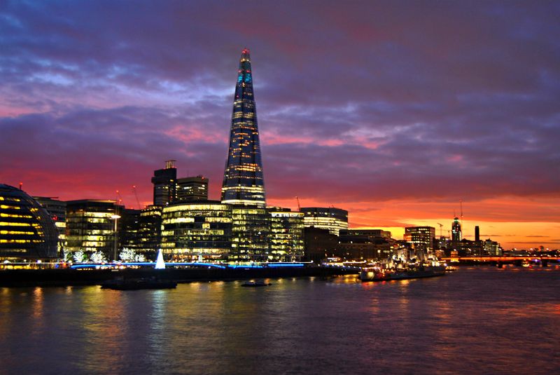 Watch Sunset Over the City Skyline