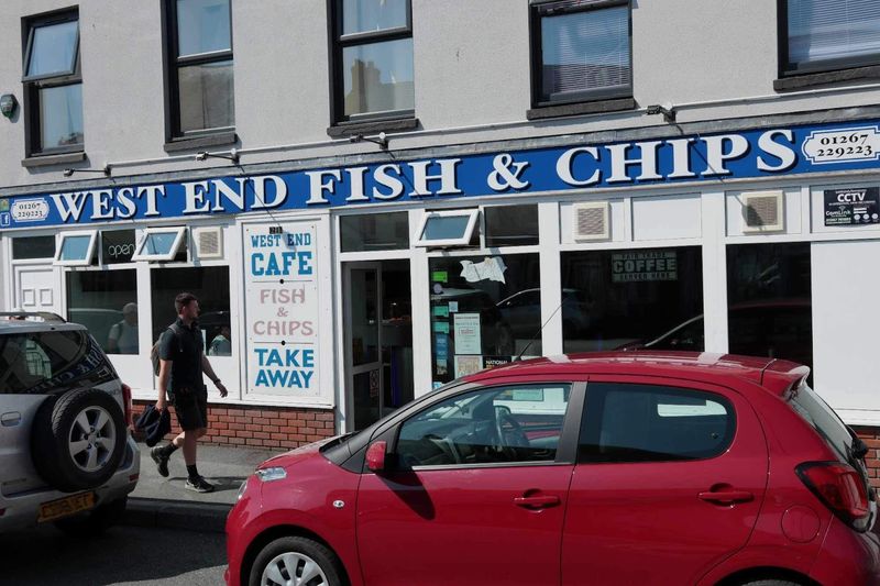 Westend Fish And Chips, Carmarthen, Carmarthenshire, Wales