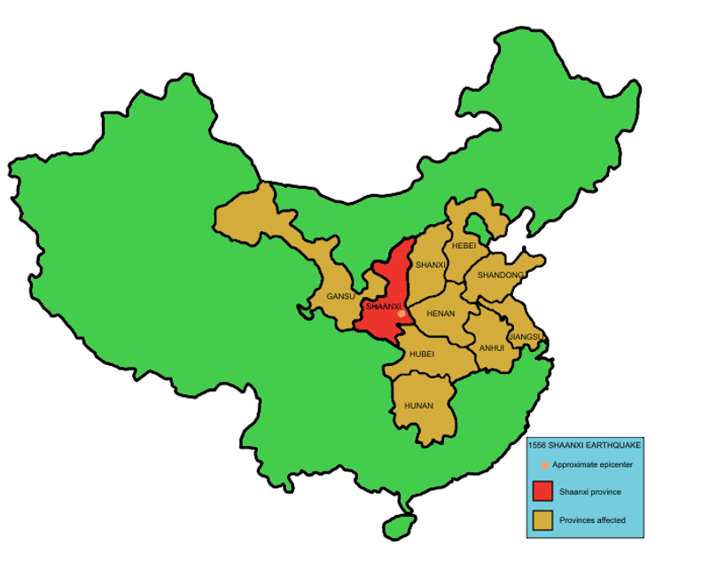 1556 Shaanxi Earthquake, China 1556 Shaanxi Earthquake, China