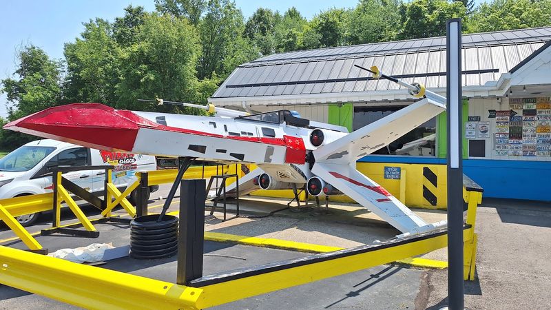 An X-Wing Fighter in the Parking Lot An X-Wing Fighter in the Parking Lot