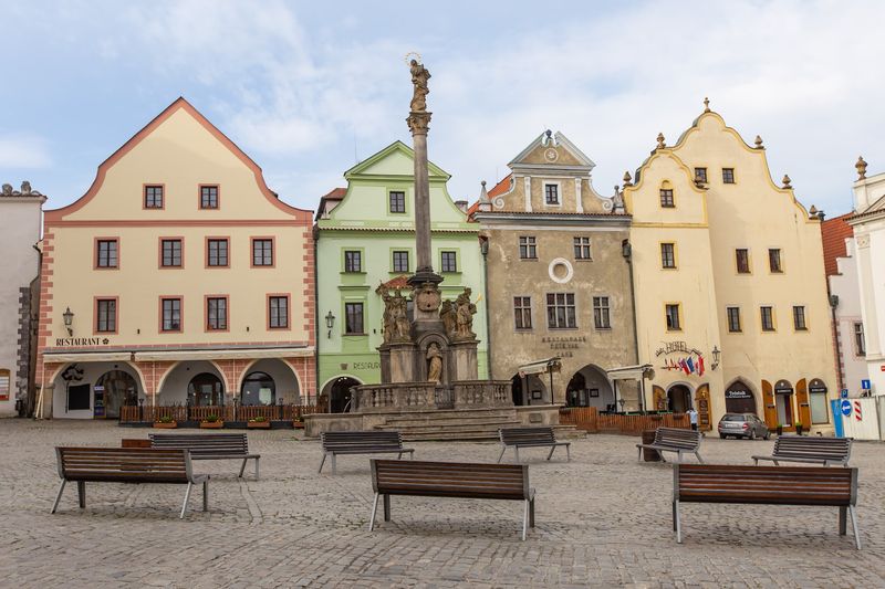 Market Square, Český Krumlov, South Bohemia, Czechia
