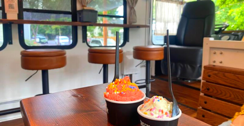 One of Boise’s Most Unique Ice Cream Shops Is Hiding Inside a Restored Vintage Trolley