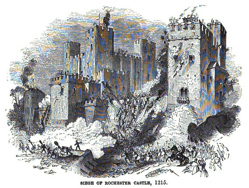 Siege of Rochester Castle, England, 1215 Siege of Rochester Castle, England, 1215