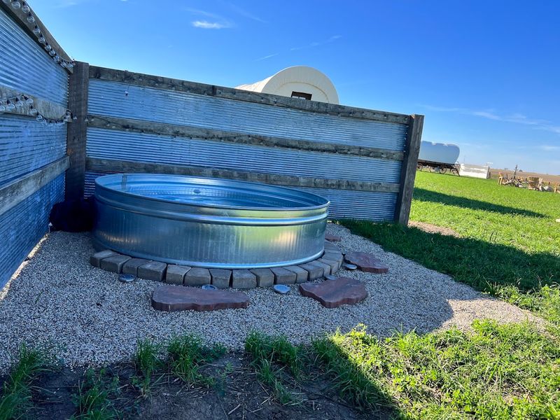 Swimming in the Feeder Pools on the Property
