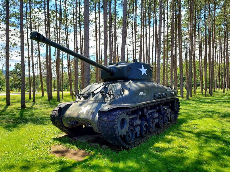 Tanks, Armored Vehicles, and Artillery Spread Across the Grounds