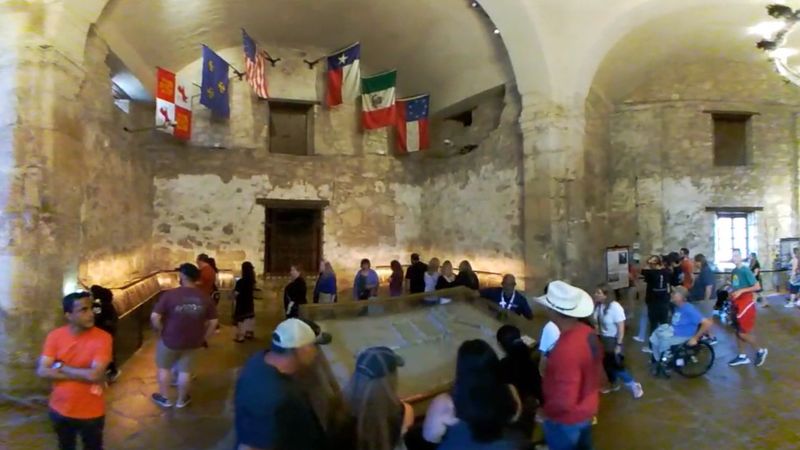 The Alamo Exhibit and Its Two-Story Museum The Alamo Exhibit and Its Two-Story Museum