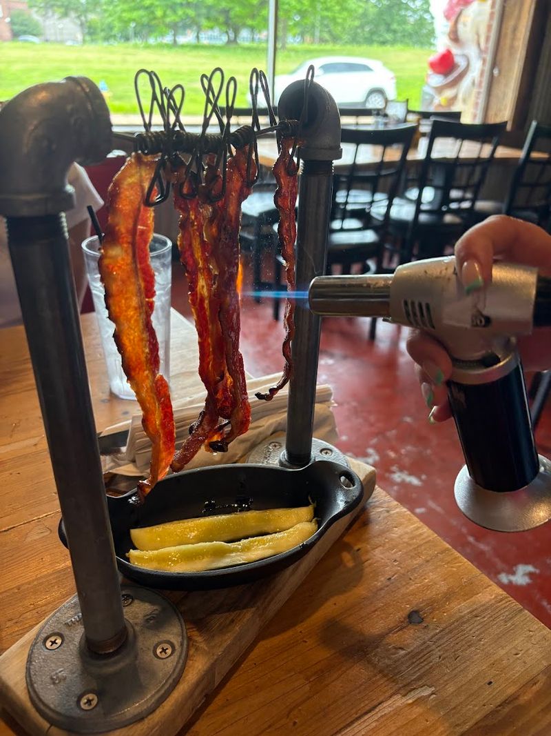 The Candied Bacon Is A Table-Side Show The Candied Bacon Is A Table-Side Show
