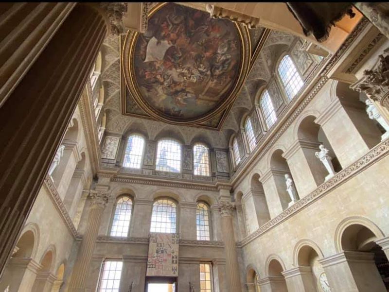 The Great Hall's Massive Painted Ceiling The Great Hall's Massive Painted Ceiling