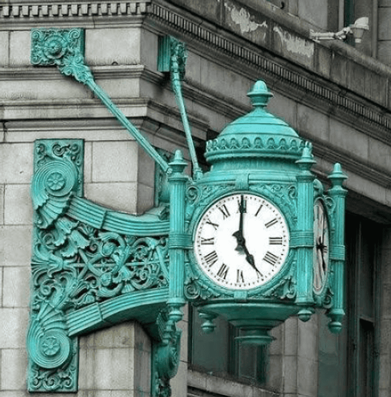 The Iconic Green Clocks Outside The Iconic Green Clocks Outside