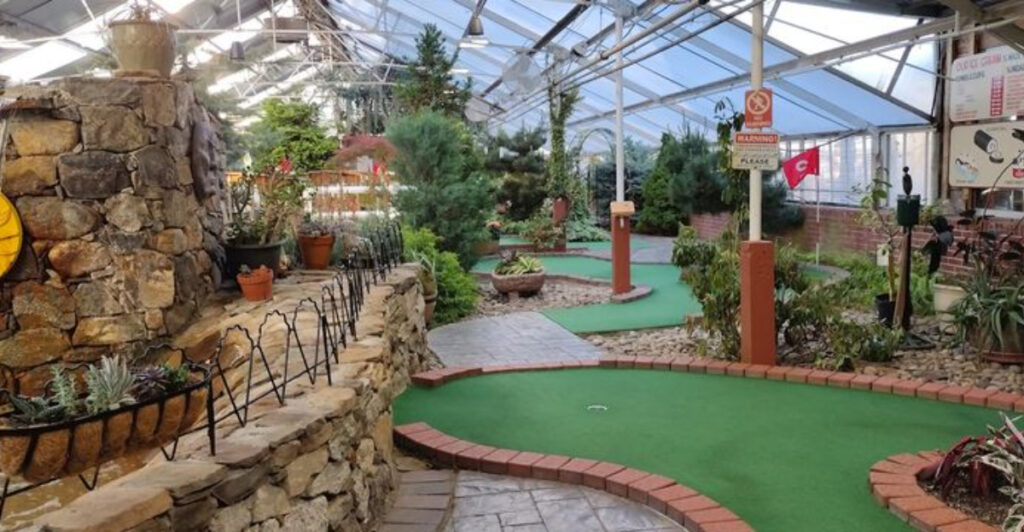 The Massachusetts Farm Where Mini Golf Happens Inside A Greenhouse