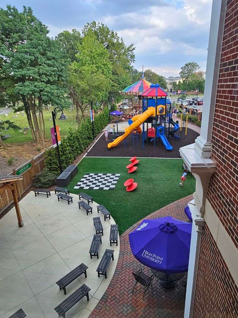 The Outdoor Area: Sandbox, Playground, and Topiary Animals