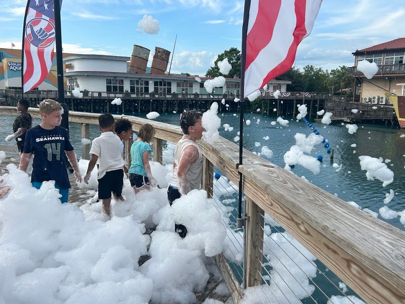 The Outdoor Play Area and Foam Machines