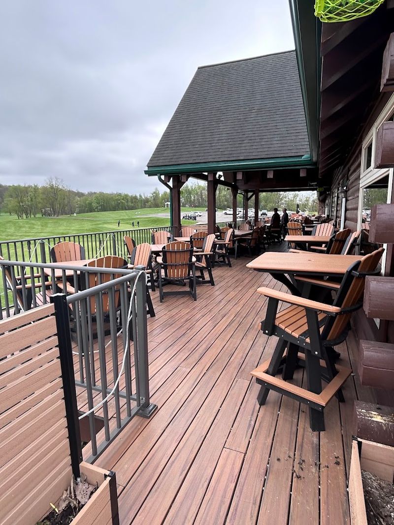 The Patio Deck and Outdoor Dining With a Course View The Patio Deck and Outdoor Dining With a Course View