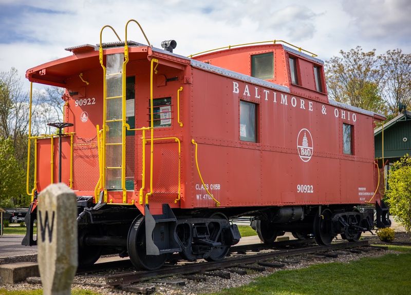 The Restored Caboose on Display