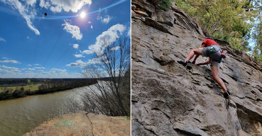 This Clarksville Bluff Turns A Cumberland River View Into A Climbing Adventure