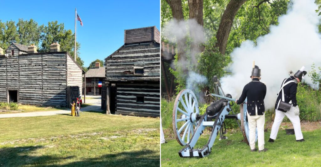 This Free Indiana Attraction Recreates Frontier Life Behind Log Walls