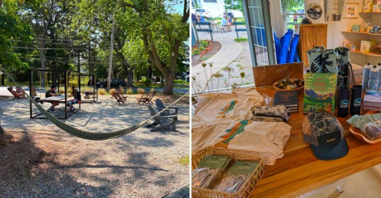 This Hidden Michigan Café Has Swing Seats, Campfire Cold Brew, and an Art Shop You’ll Want to Browse for Hours